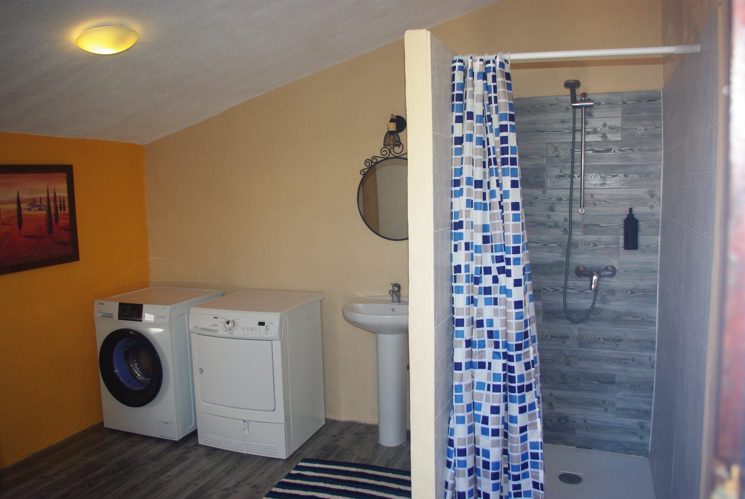 Bathroom across the terrace